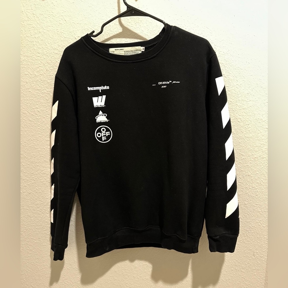 Off-white Main Label Mariana de Silva Over Sweatshirt for Men in Black